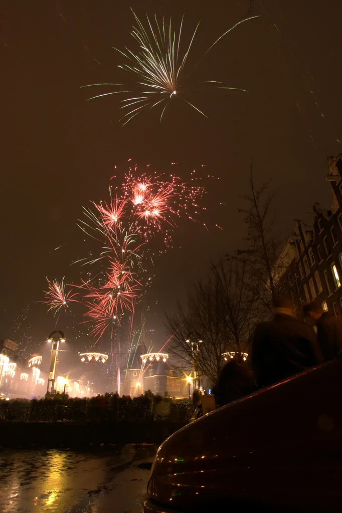 Amsterdam new year fireworks