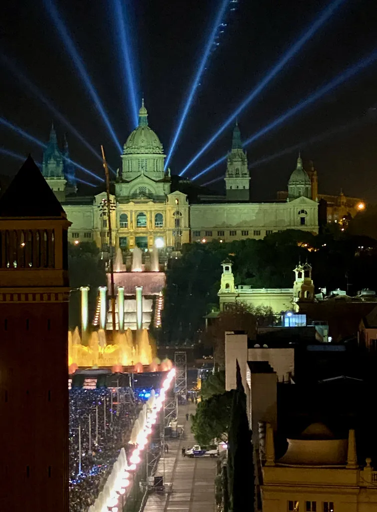 Barcelona new year fireworks