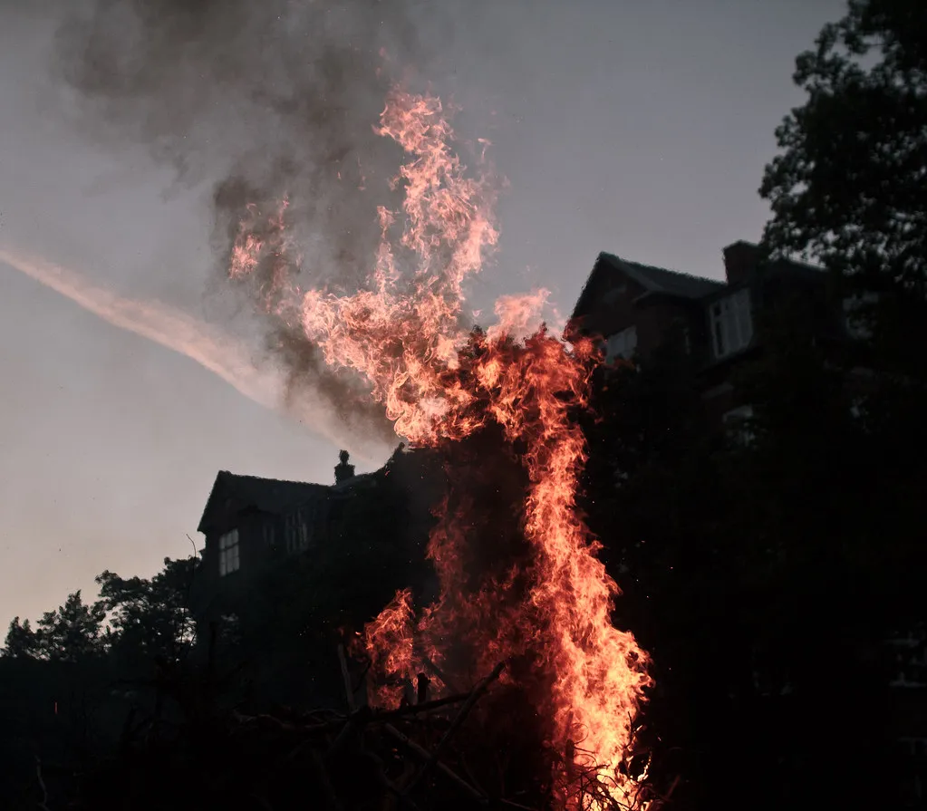 Sankthansaften in Denmark midsummer bonfire