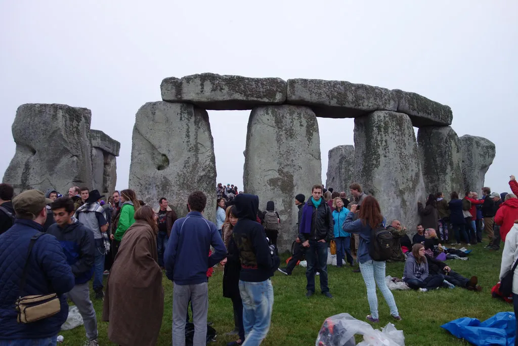 Summer Solstice at Stonehenge midsummer bonfire